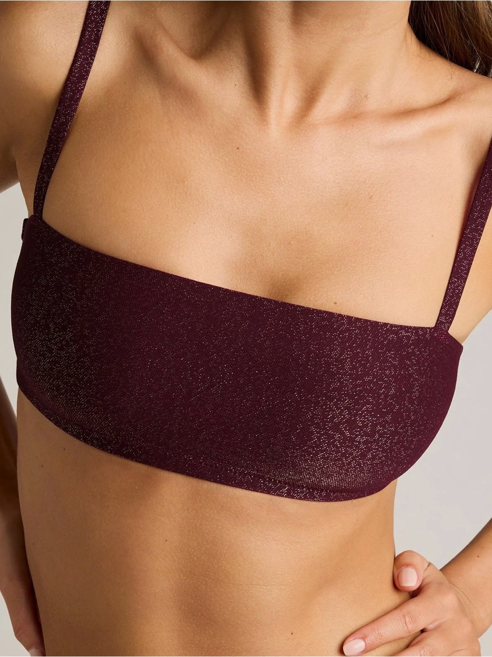 Negative Underwear disco bandeau Wine